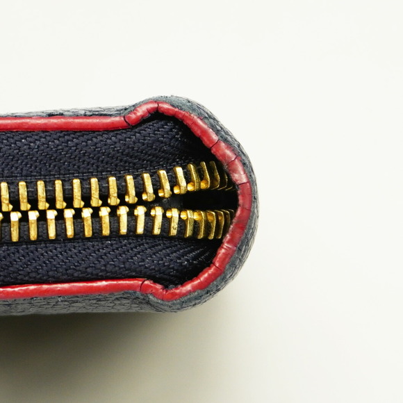 Louis Vuitton Long Wallet Monogram Empreinte Zippy M62121 Marine Rouge Ladies - Picture 5 of 12